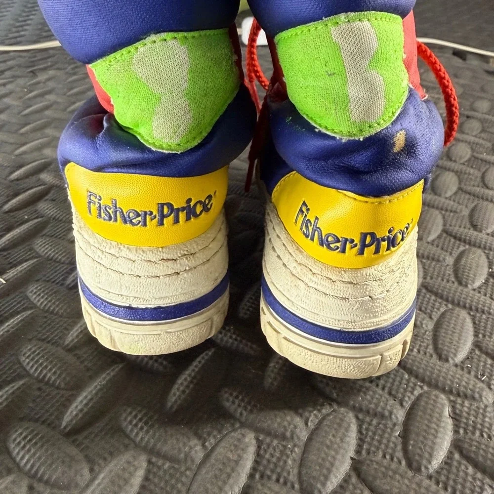 VTG 1992 Fisher Price Toddler Snow Boots Primary Color Block Size 5-6 collector
